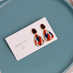 50PCS 8.9X5CM Stud Earrings Holder Thank You Cards For Small Business Jewelry Display Cardboard DIY Packages Wholesale Supplies