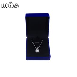 Velvet Jewelry Box For Pendant Display Gift Boxes Jewellery Packaging Storage Box Necklace Holder Pendant Box Storage Case