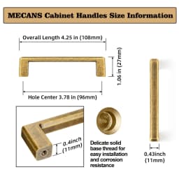 Antique Brass Cabinet Handles Retro Drawer Pulls Vintage Kitchen Hardware Pearl Gray Knobs Dresser Bar Pulls Casual Luxury