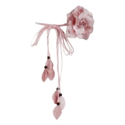 Casual Knotted Waist Chain For Dresses Lady Thin Waist Belt Long Tassel Braid Waistband Elegant Handmade Big Flower Decorative
