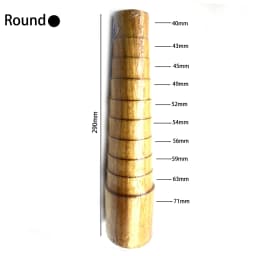 Stainless Steel Bracelet Mandrel Sizing Tool Round Oval Wooden Bangle Shaping Tool DIY Jewelry Mandrel for Beginners