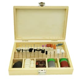 100/228pcs Power Tool Accessories Set Wooden Box Fits Dremel Grinding Polishing Metal Wood Engraving Drill Electric Rotary Tool