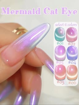 1-12pcs TC Summer Blue Glass Bead Cat Eye Gel Nail Polish Flash White Spar Nude Color Magnet Nail Art Gel Salon Christmas Nails