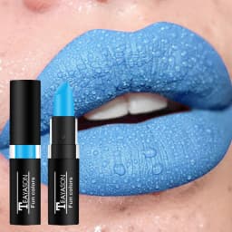 Punk Dark Wine Red Lipsticks Waterproof Easy To Color Makeup Sexy Red Lipstick Matte White Black Lip Gloss Facial Body Painting