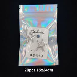 8 Sizes Laser Self-Sealing Plastic Bag Package For Small Business Clear Pouch Jewelry Display Gift Packaging Storage Wholesale