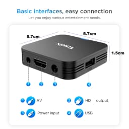 Tanix TX1 Android TV Box Quad Core H313 2.4G Wifi 4k HD Smart Set Top Box