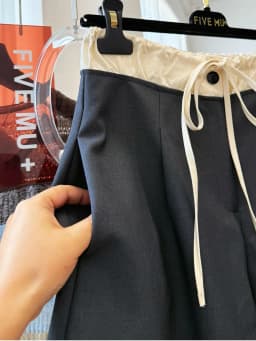 Elastic Waist Drawstring Casual Suit Pants for Women Spring New Wide Leg Trousers
