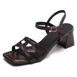 MORAZORA Size 34-42 New Genuine Leather Sandals Women Shoes Chunky High Heels Sandals Summer Office Dress Shoes