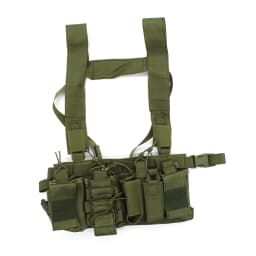 Tactical D3 Chest Rig Bag Radio Harness Front Pouch Holster Military Vest Rig Bag Adjustable Functional Two Way Radio Pouch