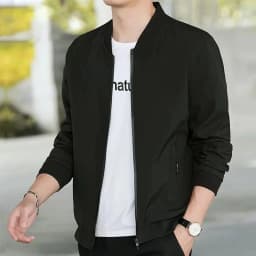 Thickened Fleece Baseball Style Men's Jacket Outdoor Casual Autumn Winter Windproof Warm Polyester Fabric Long Sleeve Coat