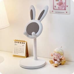 Cute Cartoon Bunny Phone Stand Universal Desktop Cell Phone Holder Adjustable Mobile Phone Bracket For iPhone iPad Huawei Tablet