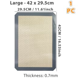 1PC, 2PCS Silicone Baking Mats for Oven, 2 Sizes 30/42cm, Non Stick & Heat Resistant Bakeware Sheets, for Cookie, Macaron, Bread