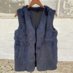 Fancy Rani Real Rabbit Fur Vest Natural Jacket For Women Fashion Leather Autumn Winter Spring Outwear High Quality