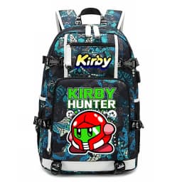 Kirby Cartoon Print Student Backpack Large Capacity Travel School Bag for Kids Teens