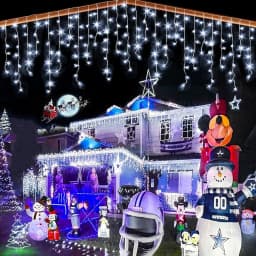 5M Christmas Garland LED Curtain Icicle String Lights Droop 0.4-0.6m AC 220V Garden Street Outdoor Decorative Holiday Light