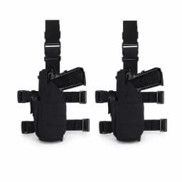 Universal Drop Leg Holster Thigh Platform Tactical MOLLE Gun Holster for Hunting Paintball Panel with Adjustable Molle Straps