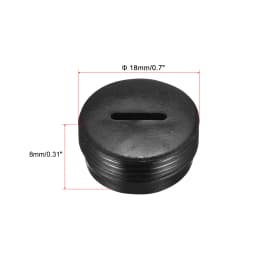 6/10/20Pcs Black Plastic Screw Carbon Brush Holder Caps Case Dia 10mm/12mm/13mm/14mm/15mm/16mm/18mm/20mm/22mm Brush Cover