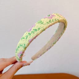 2026 New Preppy Style Gingham Braided Headband for Girls Blue Plaid Soft No Slip Hair Accessories for Toddler Kids Fashion Gift