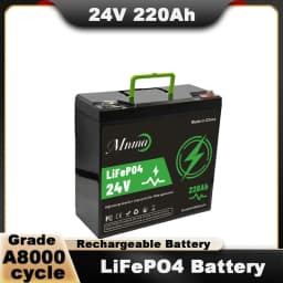 LiFePO4 Battery 24V 220Ah, 8000+ Cycle Life, Suitable for Solar Power Systems, RVs, Boats, Off-road Travel, and Fishing