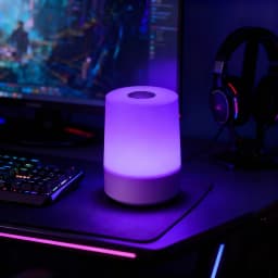 Contemporary Style LED RGB Night Light Soft Glow Multicolor Cylinder Design Touch Control Rechargeable Bedside Lamp for Home