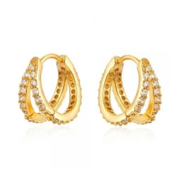 Gold Silver Color Simple Huggies Full Rainbow Zircon Hoops Earring for Women Fashion Drops Piercing Pendiente Ohrringe Jewelry