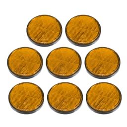 Motoforti 2-8 Pcs Round Stick-on Safety Spoke Reflective Self Adhesive Reflector for Motorcycle Bicycle Bike 56mm Diameter