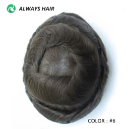 I SKIN Men's Capillary Prothesis 0.12-0.14mm Indian Human Hair 130% Hair Density Men Toupee 6x8 6x9 7x9 7x10 8x10 Size Wig Man