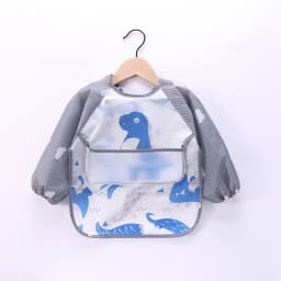 Waterproof EVA Full Sleeve Baby Bibs Children Apron Long Sleeve Feeding Smock Kids Eating Breastplate Infant Scarf Clothing