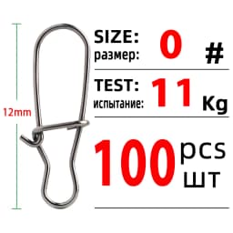 DNDYUJU 100pcs Fishing Nice Hooked Snap Pin Stainless Steel Fishing Barrel Swivel Lure Connector Fishing Accessories Sea