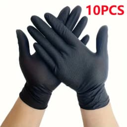 8Mil Super Duty Orange Nitrile Gloves Disposable Diamond Textured Safety Protective Work Gloves Auto Mechanic Industrial Gloves