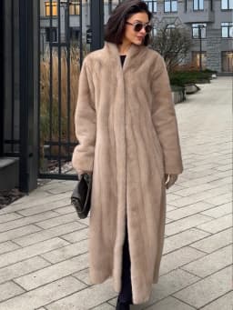 Winter Long Thick Warm Faux Mink Fur Jacket Coat Women With Belt High Quality Luxury Long Mink Fur Cardigan Jacket Ladies