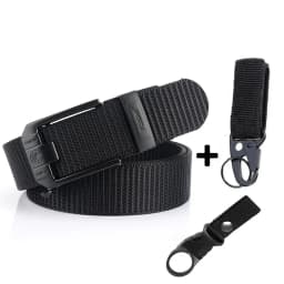 Luxury Metal Automatic Buckle Canvas Belts For Men Thick Tough Nylon Webbing Waistband Outdoor Jeans Pants Tactical Belt Hiking