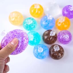 6Pcs Transparent Soft TPR Empty Ball Skins DIY Handmade Bubble Squishy Toy for Stress Relief Squeeze Fidget Toy Crafts Making