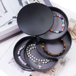 1 Pc Color Rotating Multi-layer Jewelry Storage Box Desktop Dustproof Makeups Neckalce Earring Bracelet Organier Box