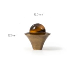 Tinyhob Vintage Antique Bronze Spotted Stone Kitchen Cabinet Furniture Handle with Base / Brass Cupboard Pull Shoe Cabinets