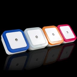 Mini Square Wireless Sensor LED Night Light EU US Plug Indoor Lighting Lamp for Baby Kids Bedroom Living Room Corridor HomeDecor