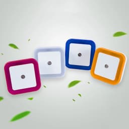Mini Square Wireless Sensor LED Night Light EU US Plug Indoor Lighting Lamp for Baby Kids Bedroom Living Room Corridor HomeDecor