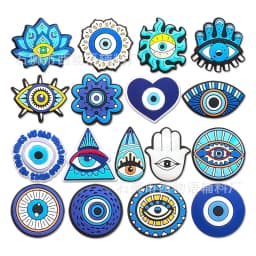Evil Eye Shoe Charms for Crocs Accessories Kids Clogs Badge Women Party Jeans Pins Gifts Decorations Buckle Shoes Accessories