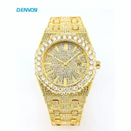 2026 Luxury Diamond Men's Watch High Quality Hip Hop Men's Quartz Watch Ice Sensation Men's Watch