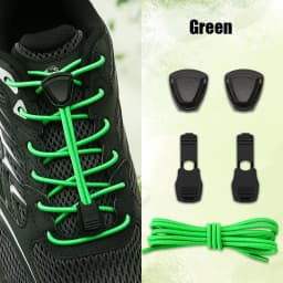 Triangle Lock No-Tie Shoelaces, Elastic Lazy Laces Buckle Set, Durable Replacement Strings for Sneakers & Outdoor Shoes 1 Pair
