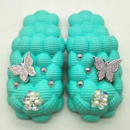 2025 Summer New Bubble Slippers Women Toe-covered Massage Sandals Creative Peanut Shoes Herringbone Slippers Beach Flip Flops