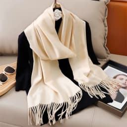 51Color Solid Women Winter Scarf Warm Thicken Cashmere Shawl Outdoor Tassels Pashmina Lady Wrap Windproof Scarves Fashion Luxury