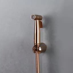 Toilet Bidet Sprayer & Hose & Support Set Brushed Gold Handheld Bidet Tap Shower Head, Rose Gold, Gun Metal Grey Shattf
