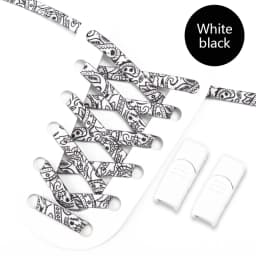 1Pair Magnetic Lock Shoelace Without ties Colorful Flower No tie Shoelaces Kids Adult Elastic Laces Sneakers Shoe Accessories