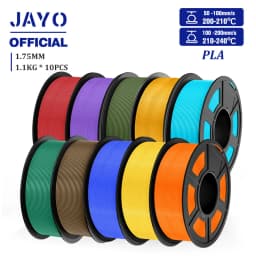 JAYO PLA Filament 1.75MM 10Rolls/set PLA 3D Printer Filament Multicolor For FDM 3D Printers Neatly Wound 3D Printing Materials