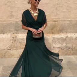 Elegant Off Shoulder Chiffon Maxi Dress Women's Solid V Neck Short Sleeve Floral Print Mesh Slim Wedding Guest Party Long Dress