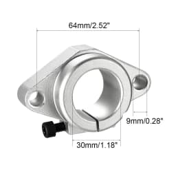 2pcs SHF8 SHF10 SHF12 SHF13 SHF16 SHF20 SHF25 SHF30 Aluminum Linear Rod Rail Shaft Support CNC Router Parts 3d Printer Parts