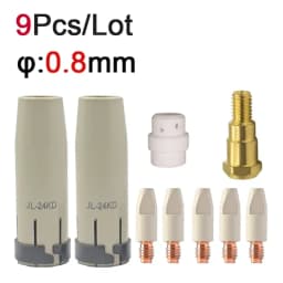 24KD New Coating Protection Non-stick Nozzle 0.8/1.0/1.2mm MIG Torch Gas Nozzle Tip Holder For MB-24KD MIG MAG Welding Torch
