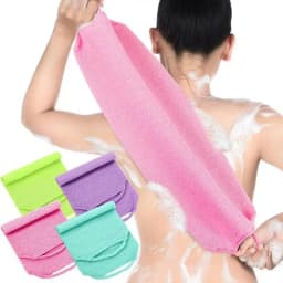 2pcs African Net Bath Body Exfoliating Long Net Double-Sided Shower Body Scrub Back Scrubber Skin Smoother Beauty Skin Bath Wash