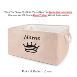 Custom Dog Toy Box - Dog Toy Basket, Collapsible,Dog Toy Bin with Comfortable Handles for Storage of Dog Toys, Dog Accessories